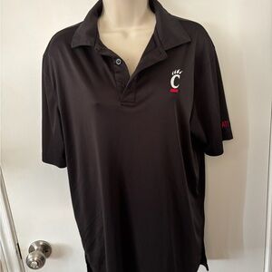 University of Cincinnati Bearcats Black Polo Shirt M